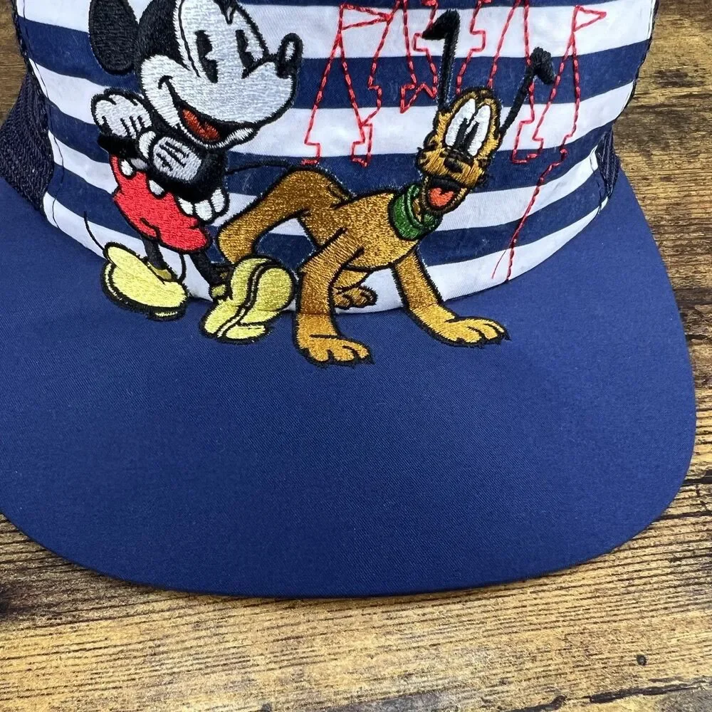Disney Parks Youth Snapback Embroidered Adjustable Hat Trucker Mesh Cap